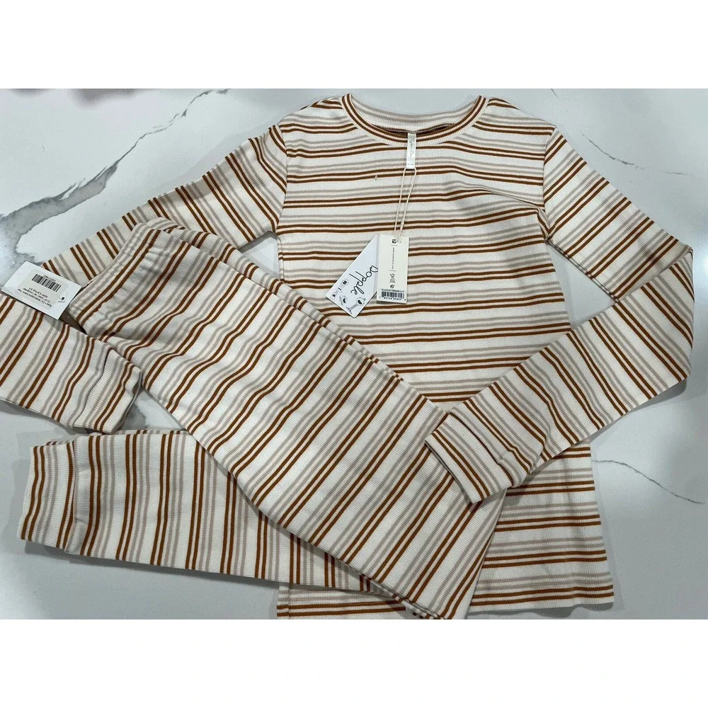 NWT Rylee + Cru Girls Sz 12-14 Pajamas Lounge Set Striped‎